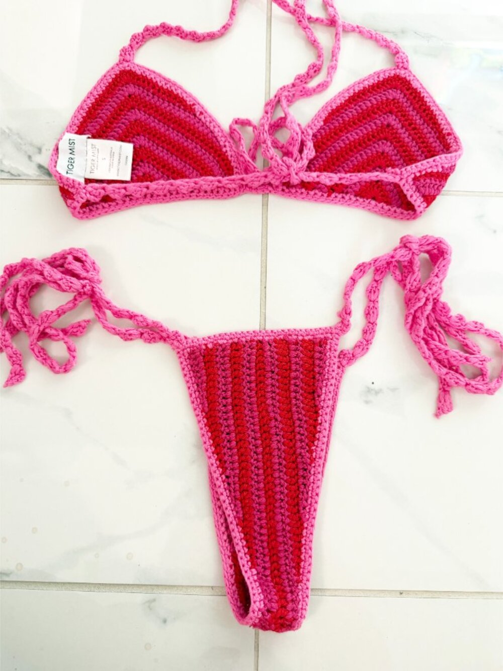 TIGER MIST CORA BIKINI TOP & BOTTOM 2-PC SET PINK - Picture 3 of 10